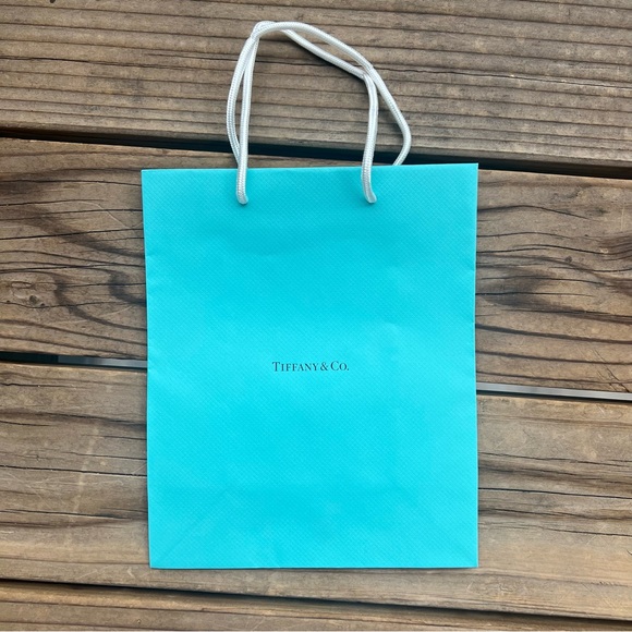 TIFFANY’s Blue Paper Shopping Bag Gift Bag ~9.5 x 8 x 4in - Picture 1 of 5